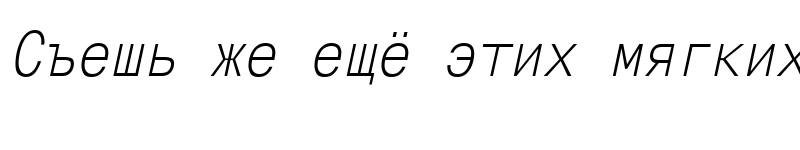 Preview of MonoCondensedC Italic