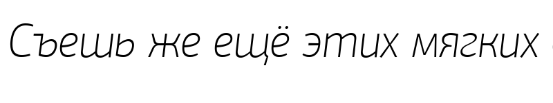 Preview of PF Agora Sans Pro Thin Italic